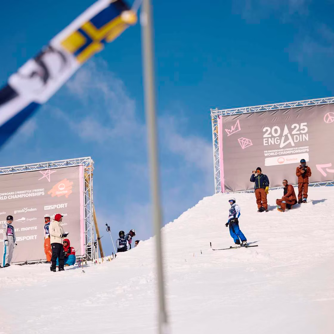 Eventgelände der Freestyle World Championships 2025 im Schnee